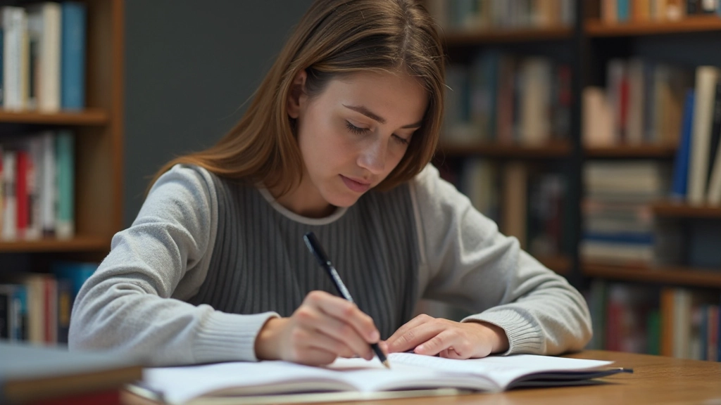 Professionele foto van iemand die leert en studeert met boeken en aantekeningen in een inspirerende omgeving