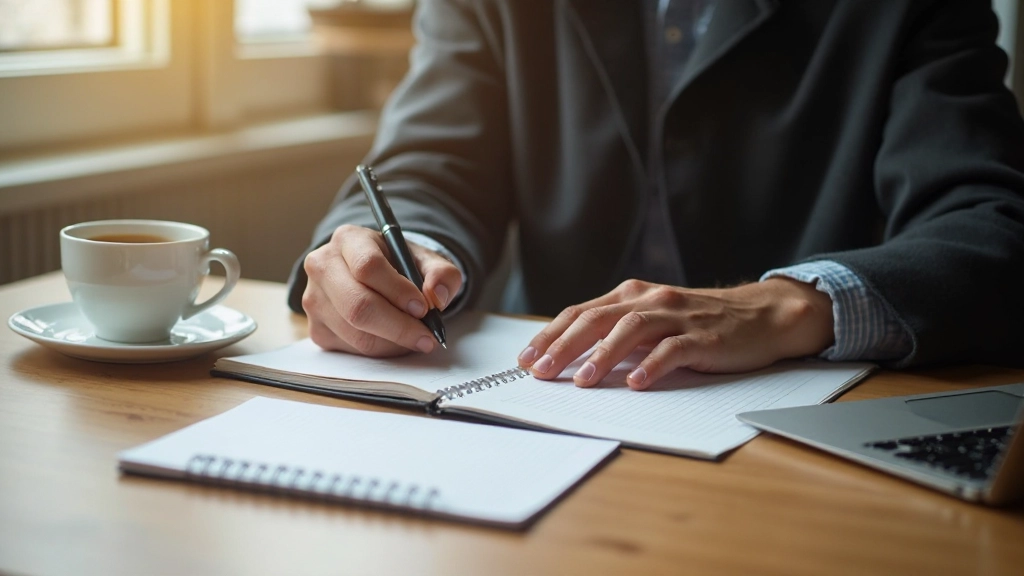 Persoon leest zelfontplooiingsboek in comfortabele leeromgeving met natuurlijk licht en gezellige sfeer